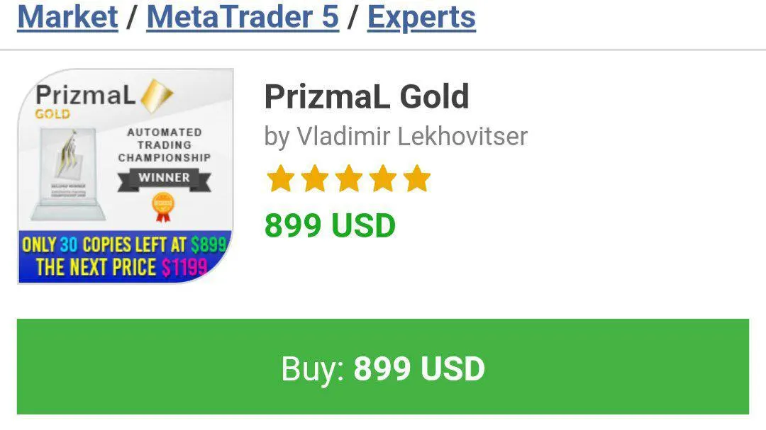 PrizmaL Gold EA - MT4